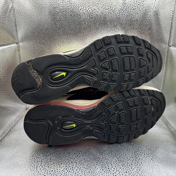 Size 11.5 Nike Air Max 97 Mens White Black Volt Green Rush Pink Shoes CI9871-100